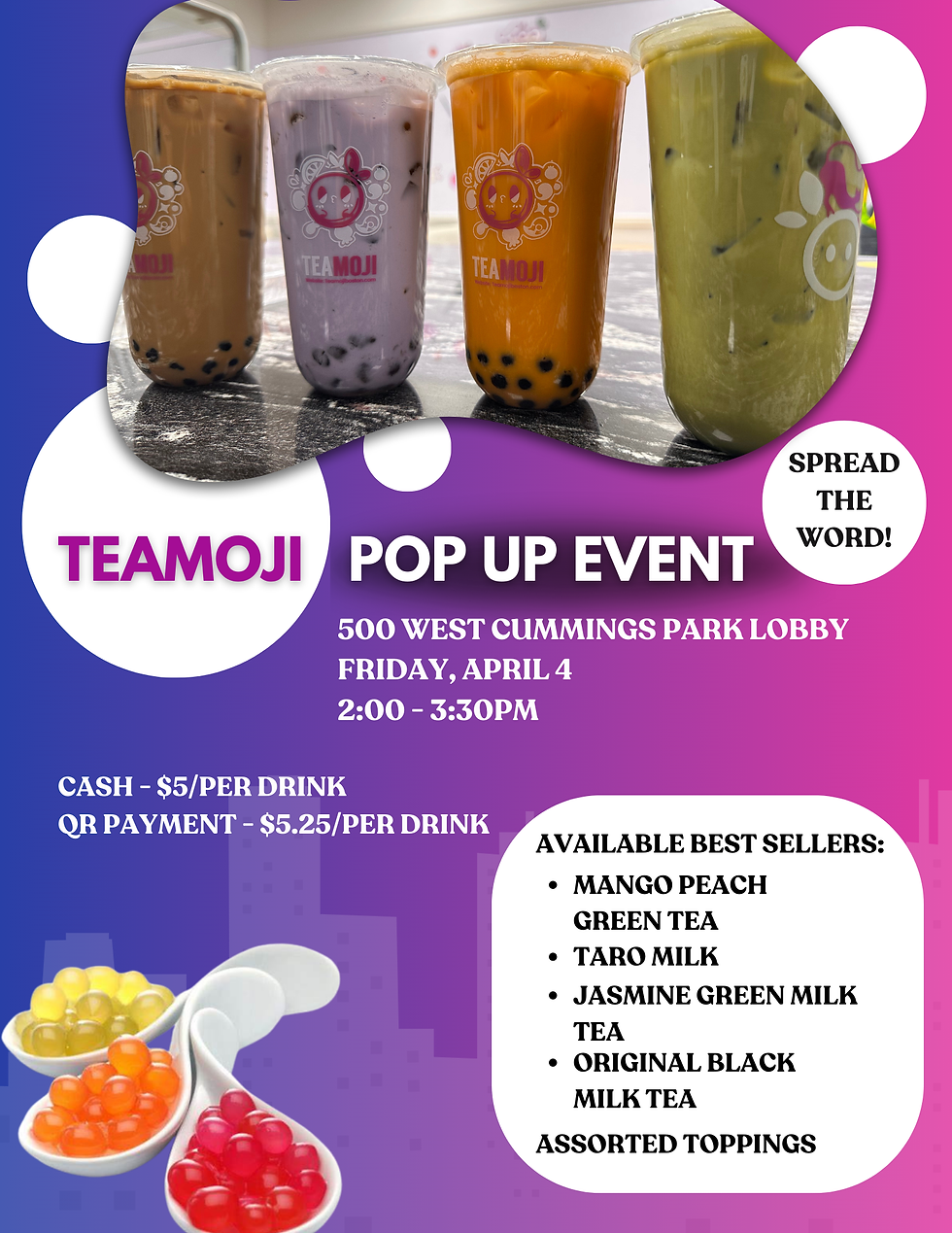 500 TeaMoji Pop Up Event