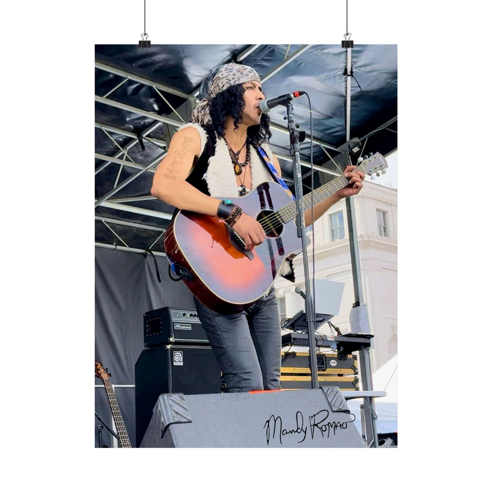 Limited Edition Signed Mandy Romao Guitar Poster