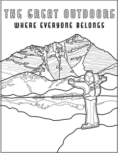Colorado Pride coloring book page designed