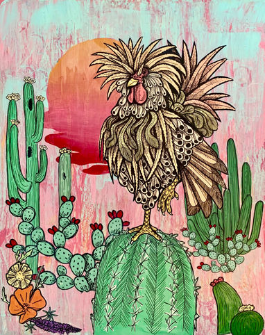 Peyote Sunrise, Baileya White Art