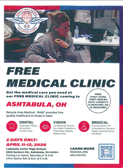 RAM FREE MEDICAL CLINIC - Apr. 11-12 