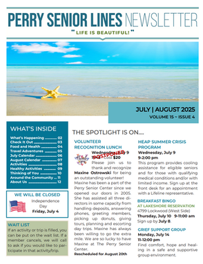 July/August 2025 Senior Center Newsletter