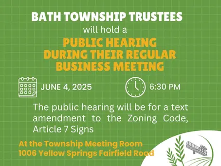 Trustees Public Hearing June 4th
