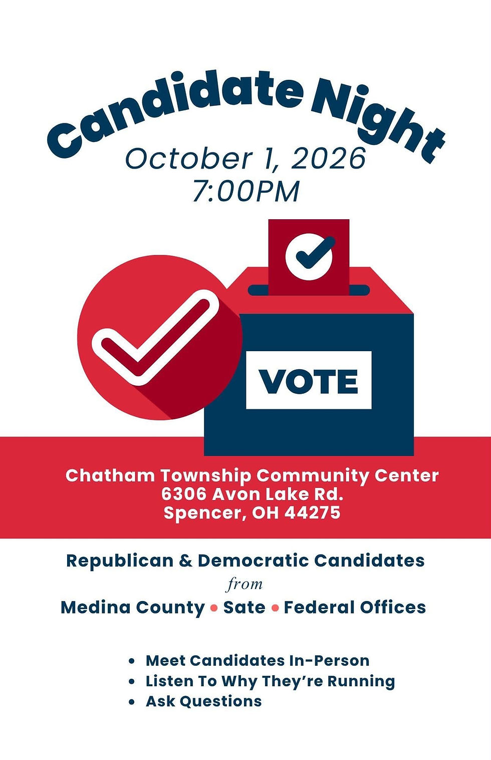 Meet Candidate Night - Oct. 1