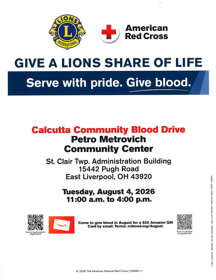 Red Gross Blood Drive - Aug. 4