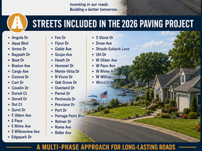 Coventry Township 2026 Road Paving Project