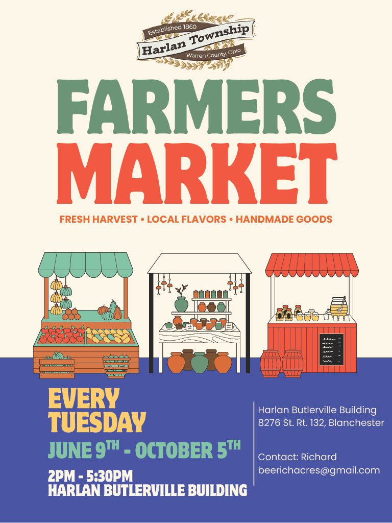 Harlan Township Farmers Market - Jun. 9 - Oct. 5