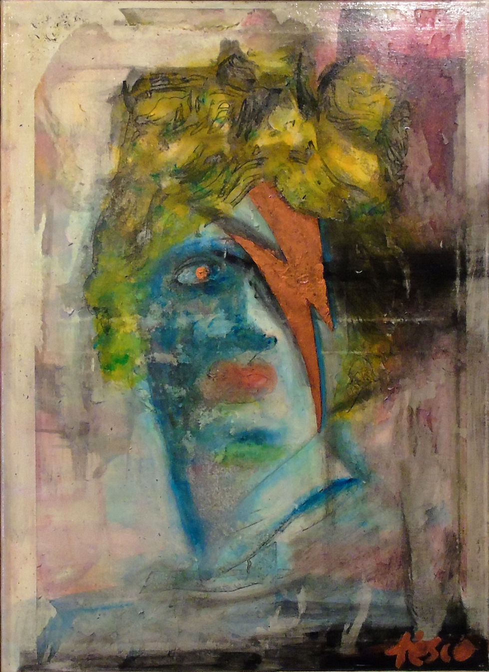 Portrait of Apollo Belvedere no2 mixed media on canvas 2017