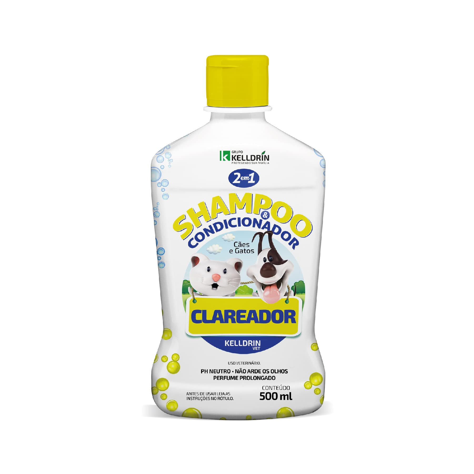 Shampoo e Condicionador Clareador 2em1 Para Cães e Gatos 500ml