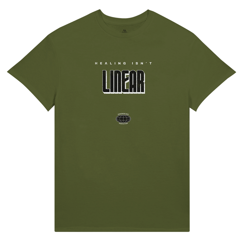 Thumbnail: Healing Isn't Linear Classic Cotton Crewneck T-shirt | Visible Soul Collection