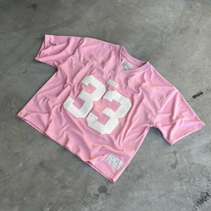 Thumbnail: Y2K Oversized Retro Mesh T Shirt Unisex Street Wear Jersey