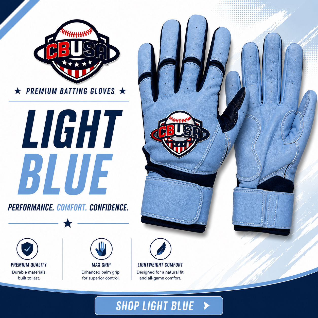 Light Blue Batting Glove