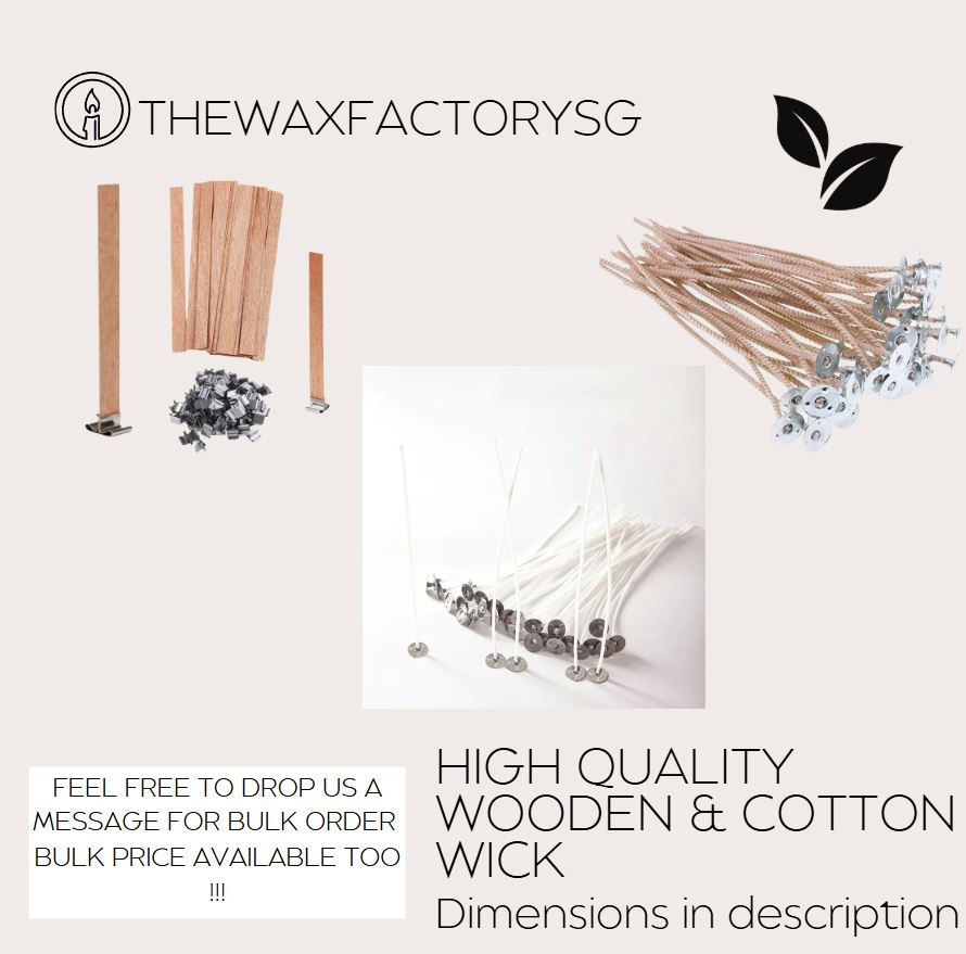 High Quality Wooden and Cotton Candle Wick Sticker