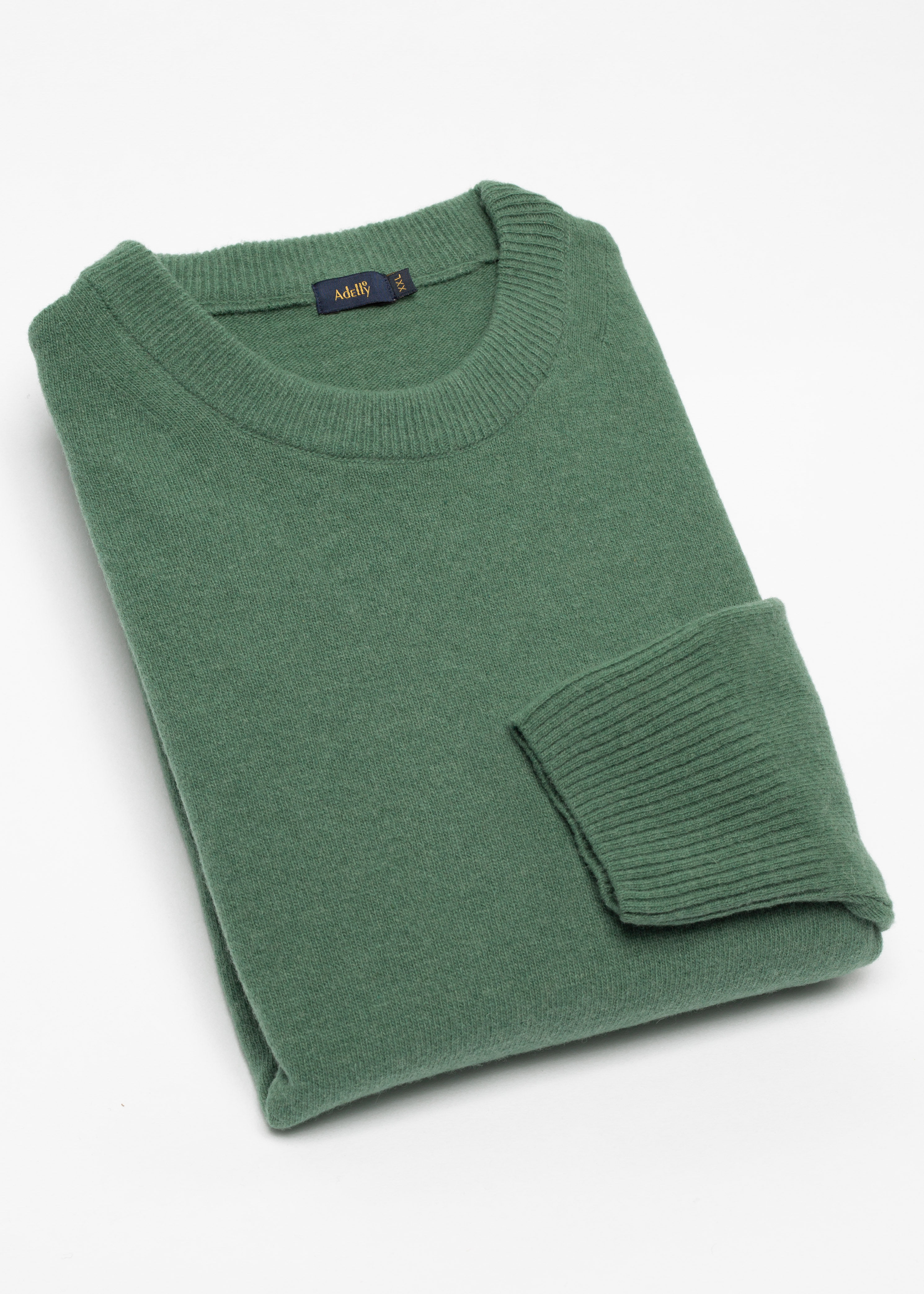 Мъжки пуловер вълна тъмно зелен