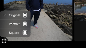Fotos de tamanhos diferentes e sobreposição de texto no Carrossel do Instagram