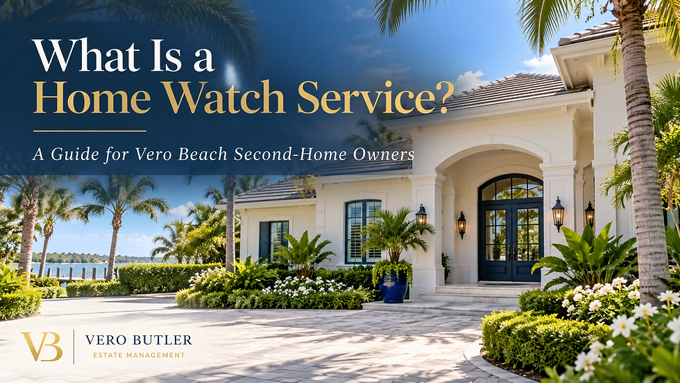 Luxury coastal home representing home watch services for Vero Beach second-home owners