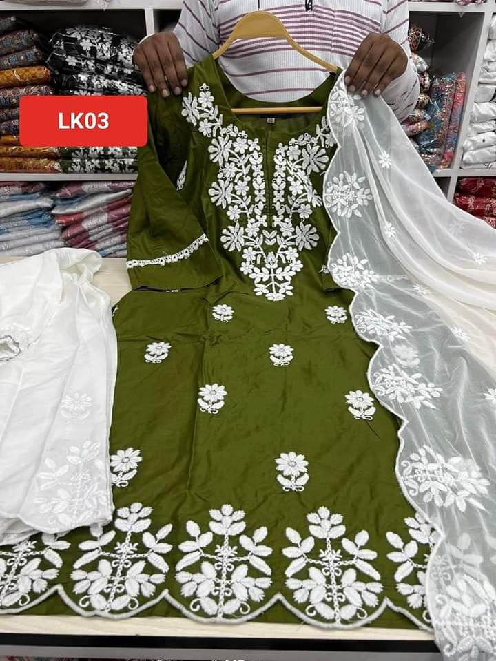 Thumbnail: Cotton 3 piece jorjet orna 