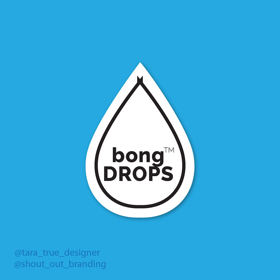 Bong Drops Logo Blue