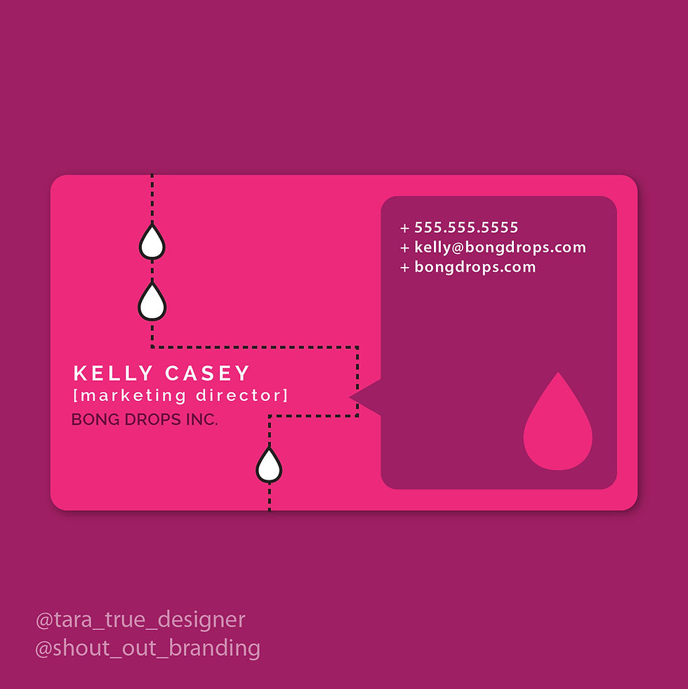 Bong Drops Card Pink