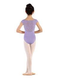 Thumbnail: LACE BACK CAP SLEEVE LEOTARD