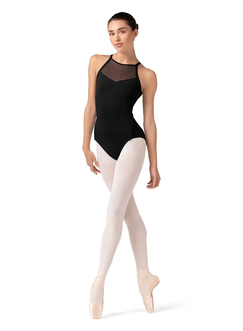 Thumbnail: Embroidered Halter Leotard