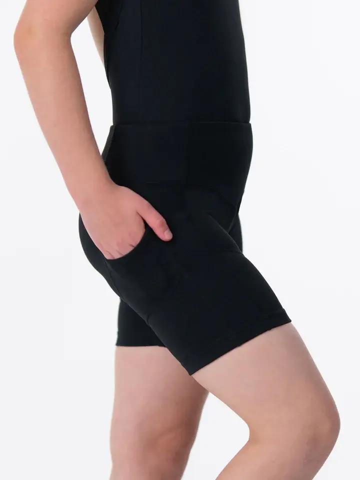 Bike Short - Child Black Side View