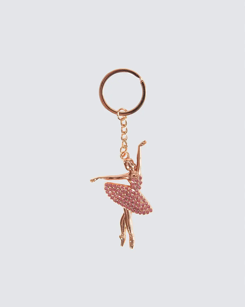 Diamante Ballerina Key Ring