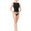 Thumbnail: Tank Double Scoop Neck Leotard Black Front View