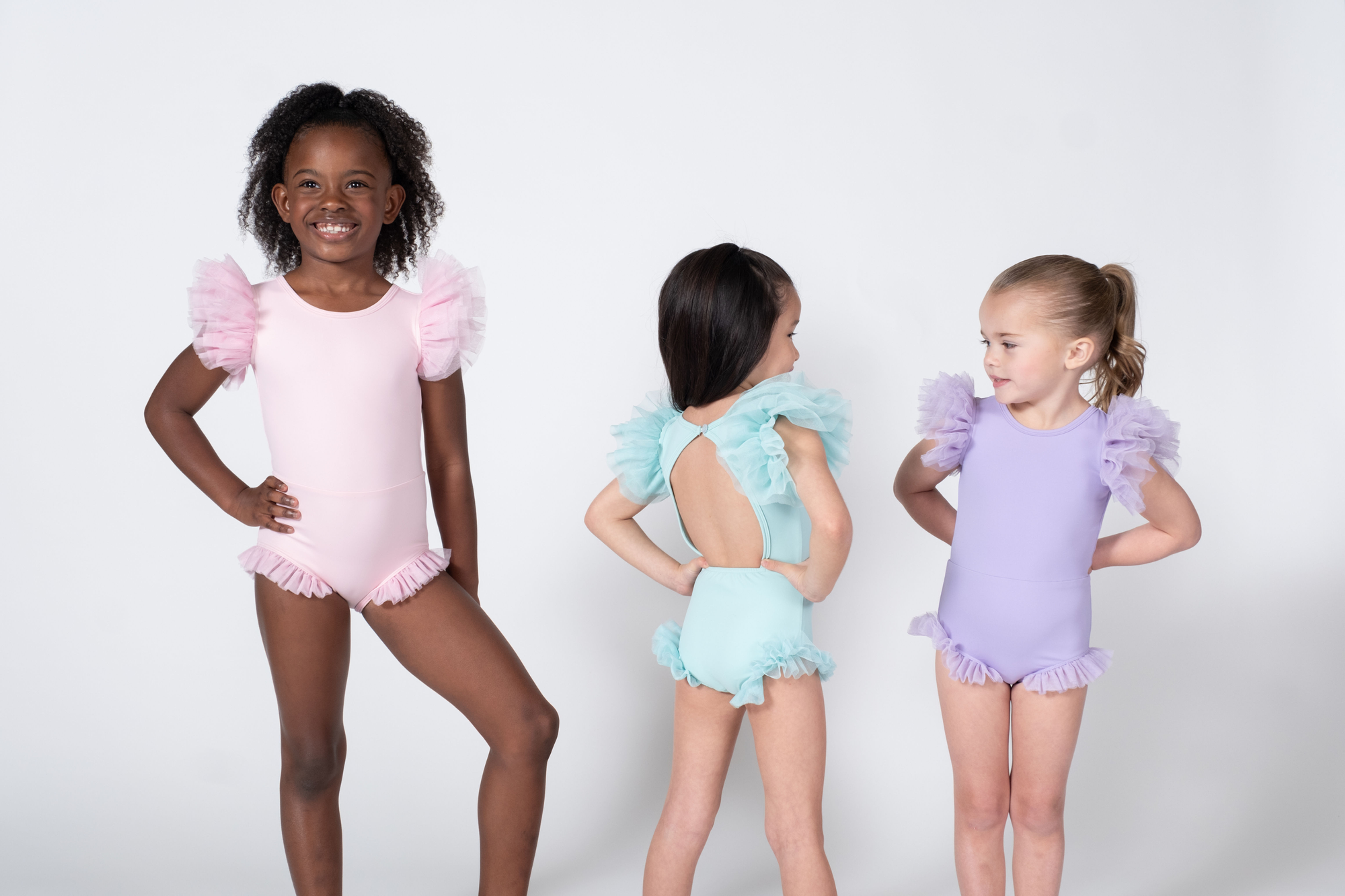 Hannah Ruffle Trim Leotard