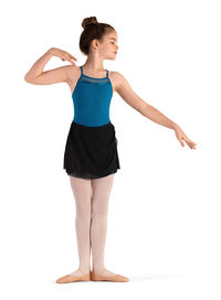 Casey Gathered Pull On Skirt Black Front View