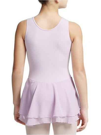 Double Layer Skirt Tank Dress Lavender Back View