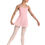Thumbnail: Embroidered Skirted Camisole Leotard Pink Front View