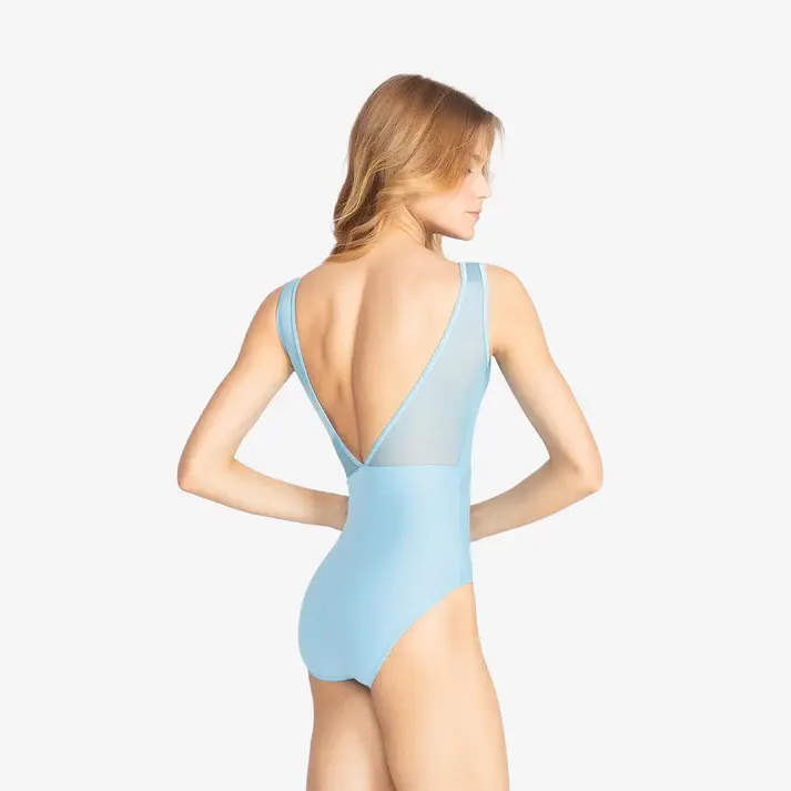 Thumbnail: Jennifer Tank Leotard Blue Back View