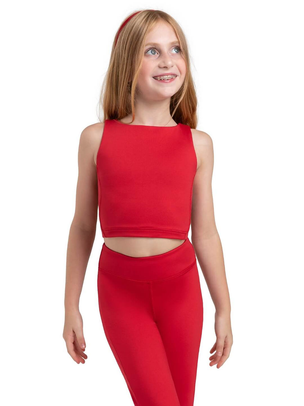 Thumbnail: Adult High Neck Bra Top Scarlet Front View