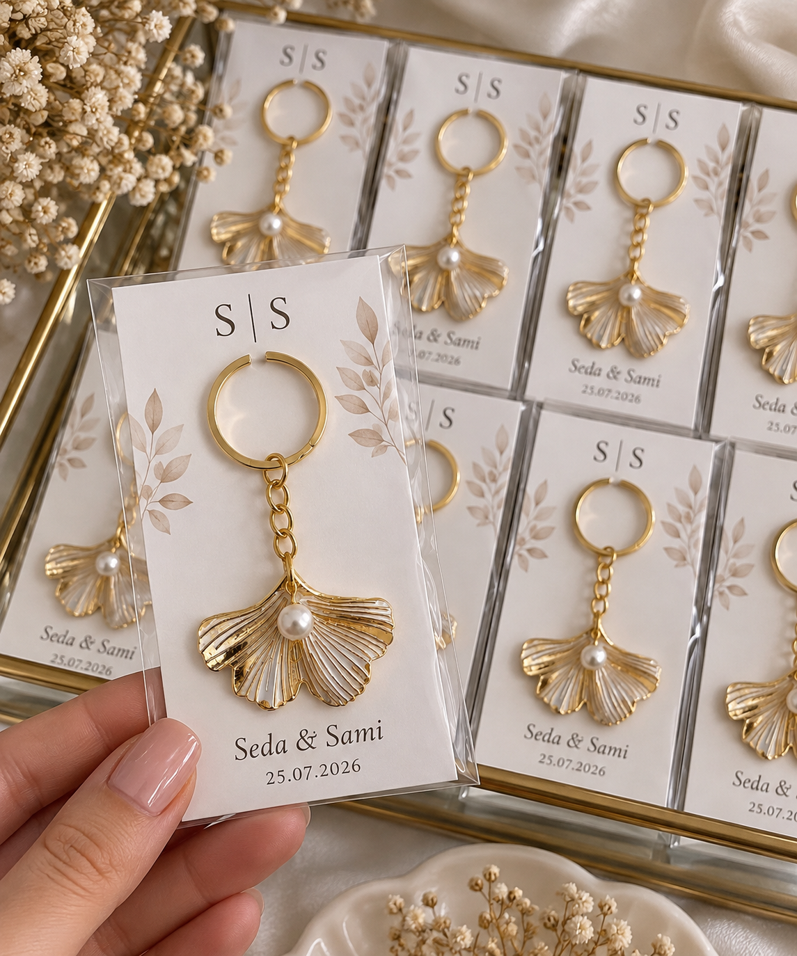 🔑 Kişiye Özel Ginkgo Anahtarlık