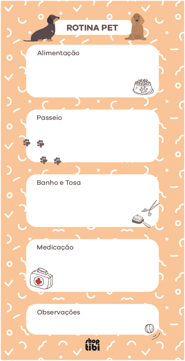 Miniatura: bloco rotina pet