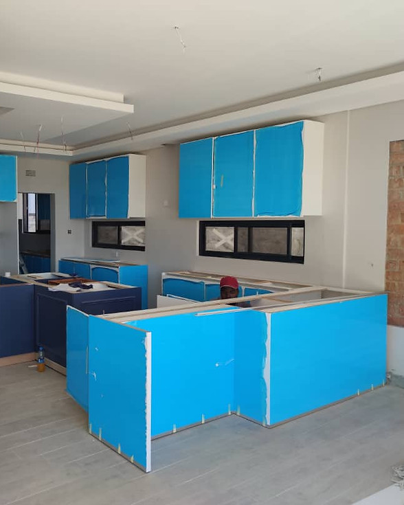Classic, modern custom kitchen design, installation process in Zambia