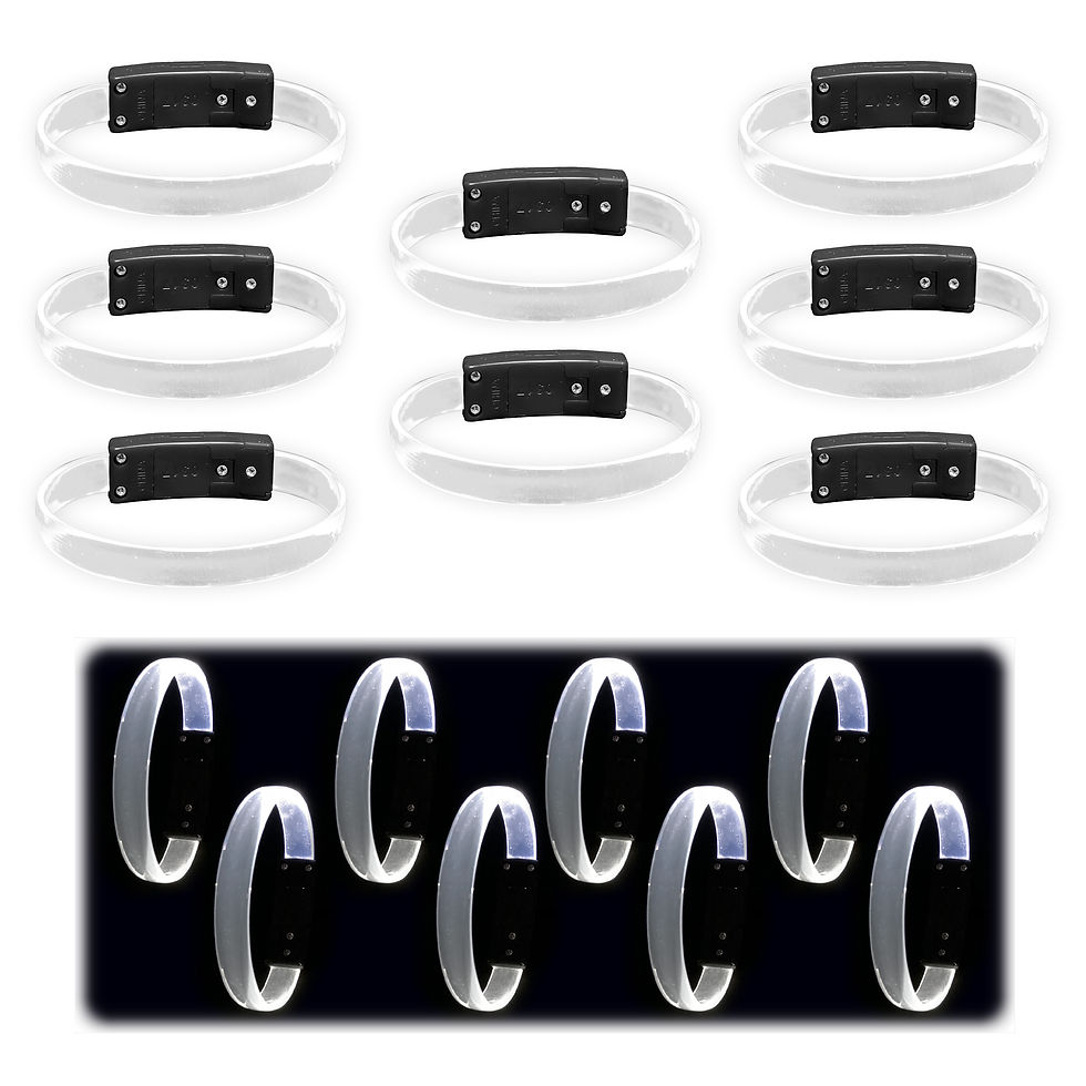 Thumbnail: (8 Pcs) Blank LED Light Up Wristbands