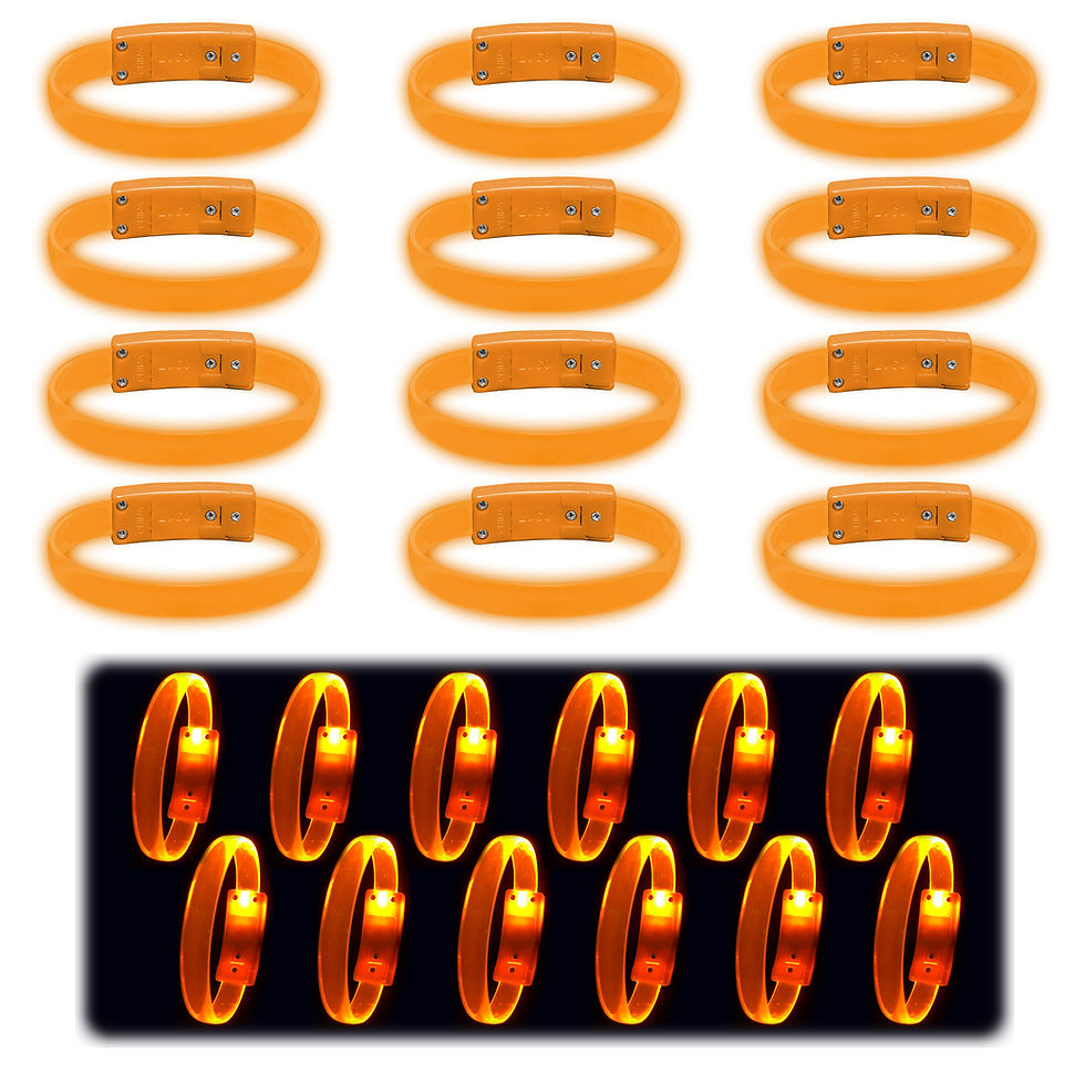 Thumbnail: (12 Pcs) Blank LED Light Up Wristbands