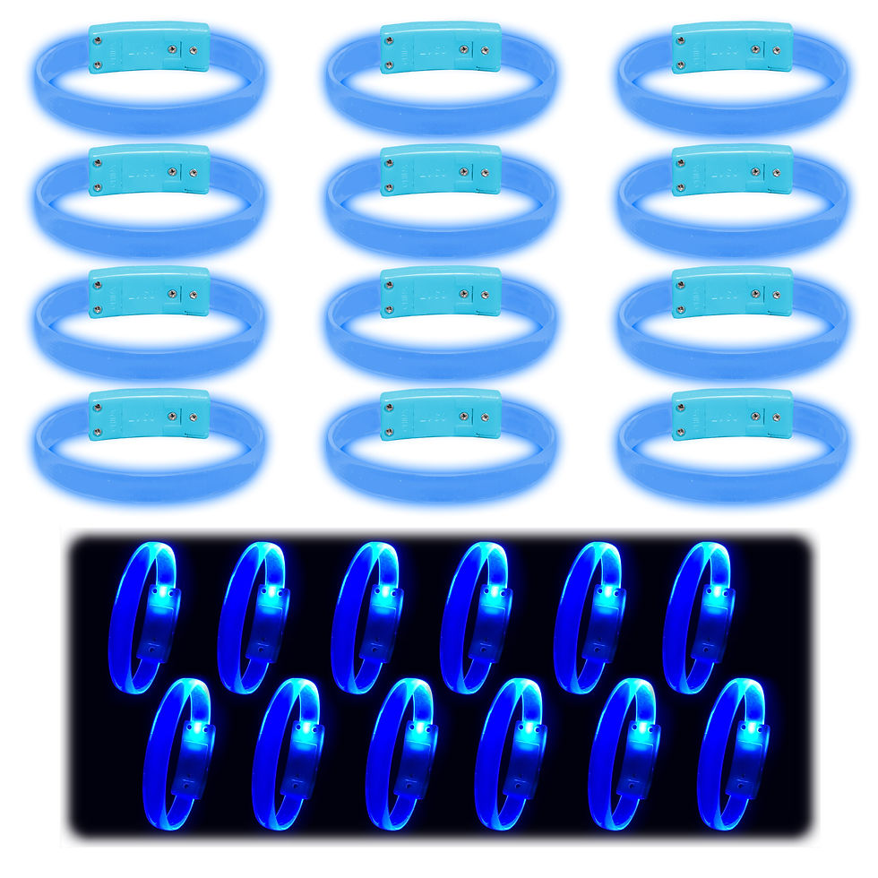 Thumbnail: (12 Pcs) Blank LED Light Up Wristbands