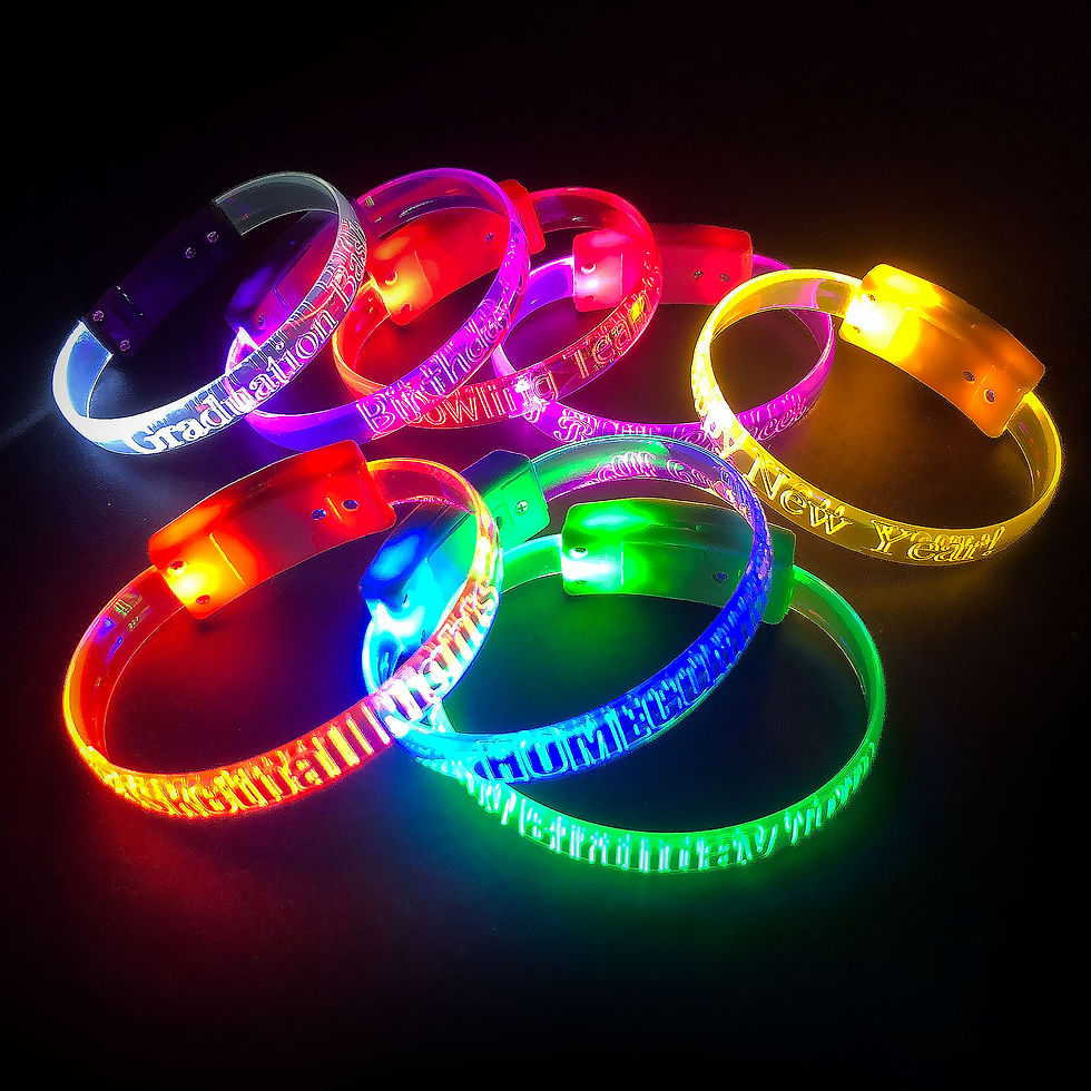 Thumbnail: Custom LED Light Wristband (Pink)