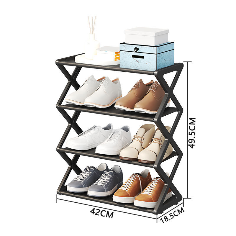 Thumbnail: X-Type Multi-Functional Shoe Rack With Two Layers