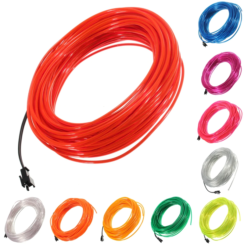 Thumbnail: Neon LED Light Glow EL Wire String Strip Rope Tube Decor Car Party + Controller