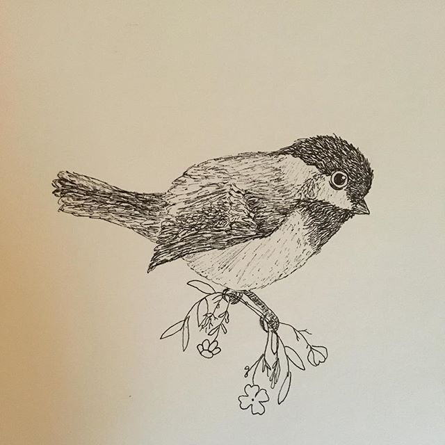 bird with flowers