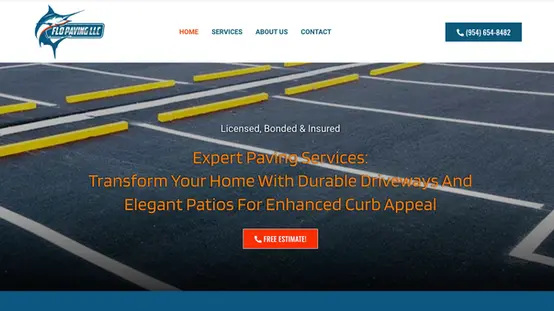 Paving website design by Vermuda Marketing 