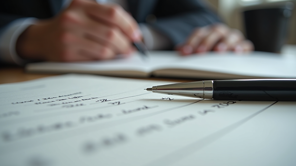 Close-up view of a notebook and pen during a leadership workshop