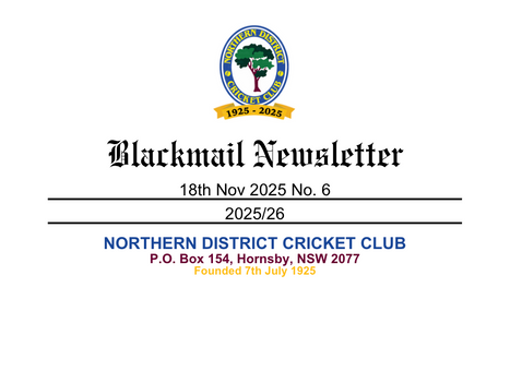 NDCC | Blackmail Newsletter | 18th Nov 2025 No. 6