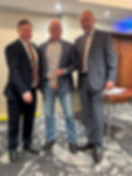 Left to right - Jerry Hook, Steve Taylor and Mike Langford who nominated him.