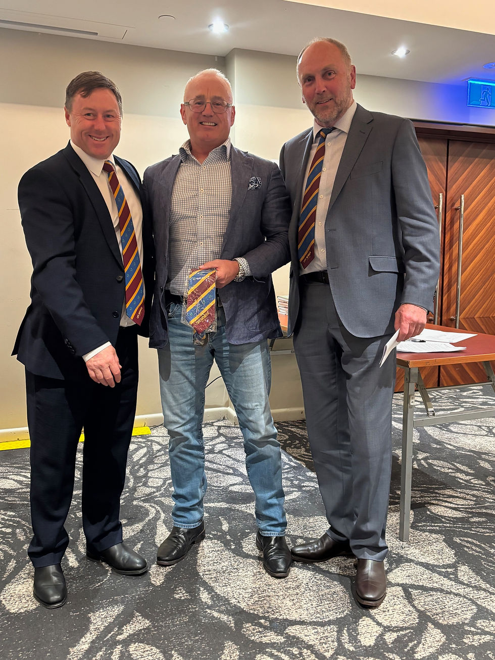 Left to right - Jerry Hook, Steve Taylor and Mike Langford who nominated him.