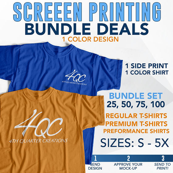 Screen Printing T-Shirt Bundle 4th Quarter Creations